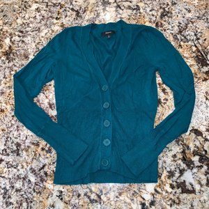 Express Large Button-Down V-Neck Cardigan
